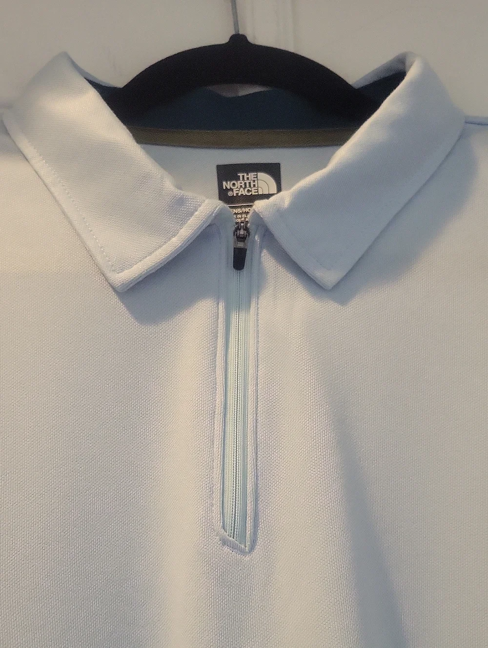 NORTH FACE Short-Sleeve Quarter-Zip Performance Polo Blue Size Large